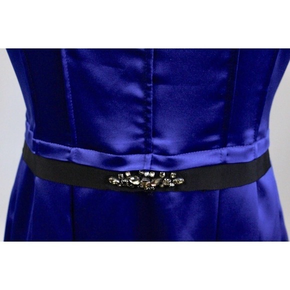 Vera Wang Simply Vera Size 4 Dress Formal Cobalt Blue Sleeveless Cocktail NWOT - Picture 4 of 6